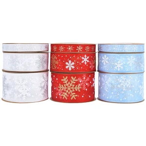Organza Glitter Wired Sheer Christmas Ribbon Snowflake Design for Floral Crafts and Holiday Decorations