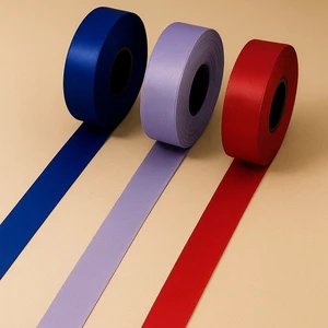 Sunjoy Factory Wholesale Solid Color Vintage-inspired Gift Red Printed Custom Satin Ribbon With 1cm 2.5 cm 4 cm 10 cm
