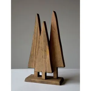 Festive Table Top Decor Wooden and MDF Christmas Tree Stand with Accessories for Spaces RR ENTERPRISES Model RR202515960