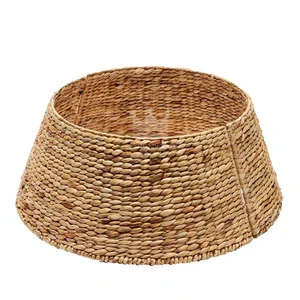 Decorative Christmas Trend Holiday Tree Stand Handmade From Vietnam New Arrived Water Hyacinth Tree Collar Skirts Xmas