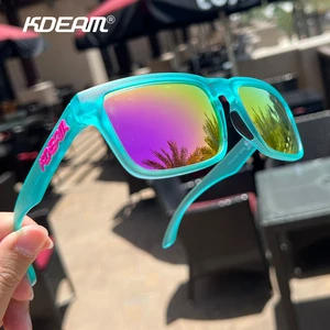 KDEAM KD332 Sports Polarized Sunglasses For Men And Women Mirror Lens Colorful Square Sun Glasses
