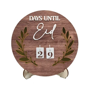 2026 New Design Acrylic Ramadan Advent Calendar Gifts Days Until Eid Countdown Mubarak Decoration 22x23cm Eco-Friendly