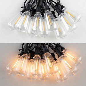 LED String Lights ST38 Plastic Outdoor Holiday Garden Wedding Patio IP65 Waterproof Christmas Decorative Lights