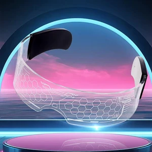 Top Fashion 7-Color Cyberpunk LED Glasses Creative Festival Light-Up Glasses For Graduation & Ramadan Party Supplies