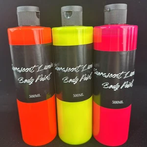 UV Light Glow in the Dark for Neon Party Face Painting Body Paint Fluorescent Luminous Makeup Water Based Neon Color for Kids