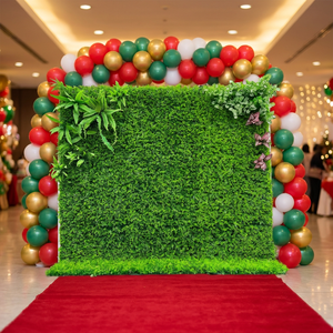 Wedding Party Backdrop Decor Event Flower Green Flower Wall Artificial Grass Flower Wall for Wedding Decor