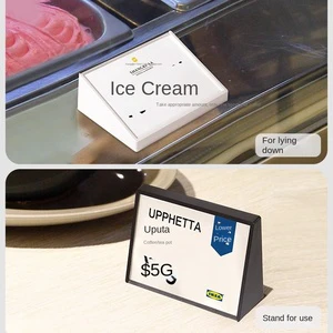 Cross Border Plastic PVC Label Board Price Display Board Card Holders Note Holders Triangle Table Sign for Student Desktop Seat