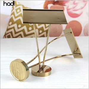 Wholesale Gold Plated Stainless Steel Table Top Name Tags Wedding Party Table Number Stands for Hotels and Restaurants