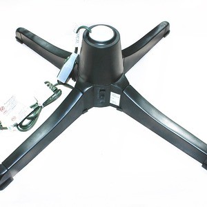Large Electric Plastic Christmas Tree Stand with Rotating Base Elegant Holiday Accessories