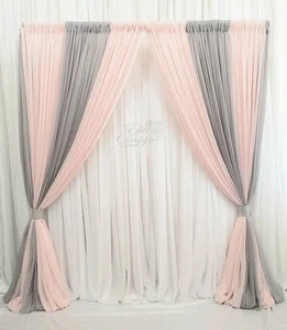 14ft X 12ft Wedding Backdrop Luxury Pipe and Drape Stands Backdrop Event Wedding