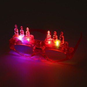 Birthday Party Celebration Novelty Accessories with Four Lamp Square Shape Light up Glasses Hot Selling Customizable Colors