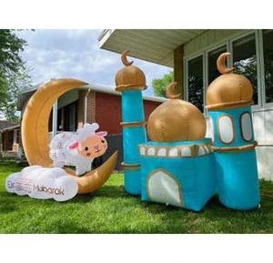 Factory Direct Ramadan Lantern Inflatable Lantern Ramadan Decoration Lantern Moon Star Temple