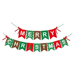 Wholesale Christmas Printed Banner Decorations Customizable Logo Party Supplies for Festive Events