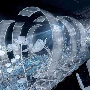 Circular Lighting Party T Stage Decoration Backdrop Romantic Iron Metal Removable Large Metal Wedding Arch Decorations