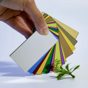 JUMEI Silver Gold Mirror Acrylic Sheets with Adhesive or Painting Back
