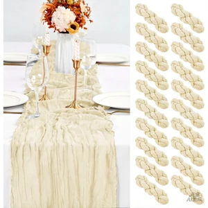 Table Flag Pleated Cloth Thickened Encrypted Cheese Cloth Wedding Decoration Wedding Table Flag