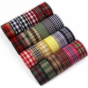 Wholesale Sale of Checked Ribbons, Knitted Ribbons - DIY Christmas Decoration Gift Wrapping Tapes, Hair Accessories Tapes