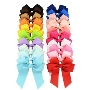 Solid Grosgrain Ribbon Bow Hairpin Handmade Boutique Hair Clip Gift for Girl for Chinese New Year and Easter Kids Hair Accessory