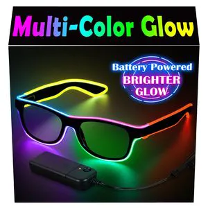 Multi-Color High Brightness LED Novelty Glasses Party Durable Eco-Friendly NEW ARRIVALS BESTSELLER 3 Modes Wedding Birthday