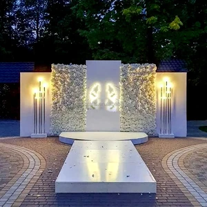 Wedding Wall Decorations White Pvc Acrylic Panel Back Ground for Wedding Backdrop Stage Decorations
