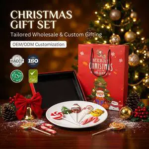 20g Christmas Theme Lollipop With Premium Gift Bag & Box Individually Wrapped Holiday Treats For Retail