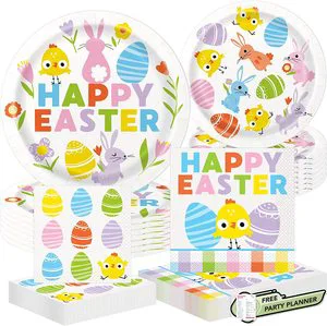 2025 Easter Decorations Cute Animal Number Cloth Tray Plate Kitchen Table Kitchen Decoration Garden Artificial Supplied Bag