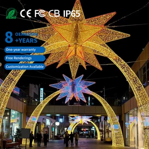 New Year Halloween Thanksgiving 3D LED Lighting IP65 Street Arch Outdoor Motif Tunnel Lights Christmas Decoration For Landscape