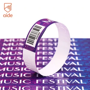 Custom Wristbands Paper Synthetic Wristbands Waterproof Disposable Identification Synthetic Bracelet Tickets For Events Party