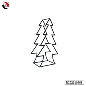 Black Iron Christmas Tree Stand Metal Base Ornament Wire Handcrafted Wall Hanging Elegant Wall Decor Accessories Ripple Brand