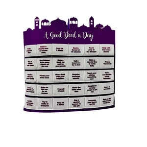 Ourwarm Custom Ramadan Decorations Party Supplies Felt 30 Day Advent Countdown Eid Mubarak Calendar