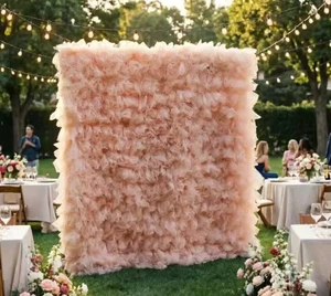 Custom Size Tulle Backdrops Wedding Welcome Sign Decoration Party