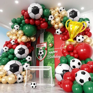 Wholesale World Soccer Balloon Garland Arch Kit with Football Foil Balloons and Print Balloons for Sports Fan Party Decor