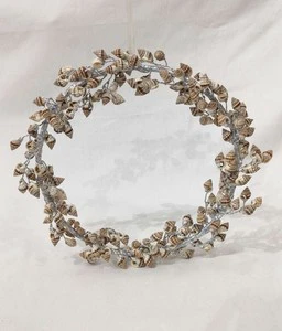 Handmade Durable High Quality Christmas Tree Stand Accessories Unique Beaded Stars Wire Wrapped Glass Metal Small Shell