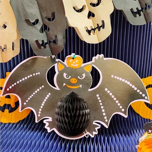 Hanging Halloween Thanksgiving Cartoon Style 4 Color Offset Printed Tissue Paper Backdrop Decorations 18CM Height High Quality