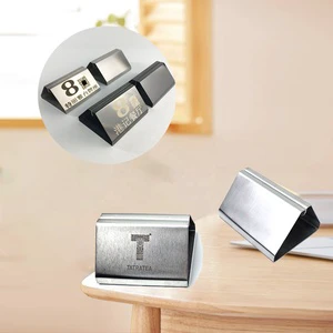 Stainless Steel Metal Customized Logo Table Card Display Rack Table Number Menu Holder for Hotel Restaurant