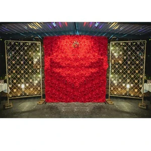 Dreamy Wedding Stage Candle Wall Setup Wedding Reception Party Candle Walls Decoration New Designer Wedding Party Candle Walls