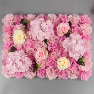 Gradient Color Wedding Decoration Stage Photography Backdrop Artificial Flower Wall Backdrop Hanging Large