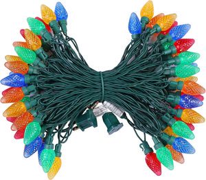 UL Multi C7 LED Faceted Christmas Mini Light Christmas Tree Lights