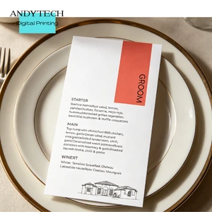 Mass Print Wedding Place Name Cards Custom Card Holder with Fancy/Offset Paper Digital Printing for Table Seating Events