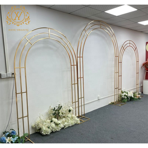 Wedding Decoration Arch New Photo Props Party Stage Background Gold Iron Metal Wedding Arch Backdrops