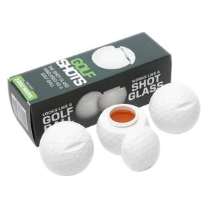 Golf Ball Shaped Plastic Shot Glasses 3 Pack Novelty Party Drinkware for Outdoor Golf Events