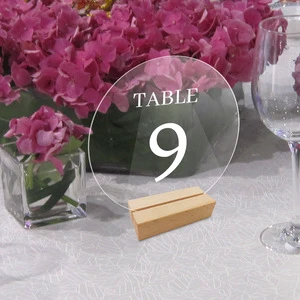 Festival and Restaurant Table Numbers Acrylic Wedding Table Number Party Place Cards Holder