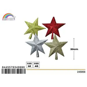 30 cm Festive Christmas Tree Topper Home Decor for Party Premium Stand and Accessory-8445579349990