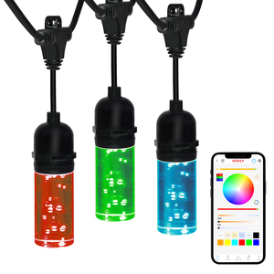 New Flicker-Free RGBW LED String Lights Outdoor DC12V UCS2904 IP65 Waterproof Light Bulbs Christmas Light