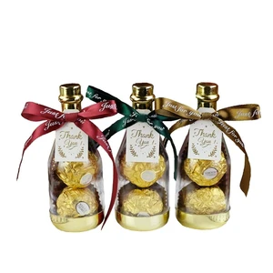 Transparent Champagne Bottle Birthday Wedding Party Favor Personalized Gift Box Packaging Candy Chocolate Cosmetics Box