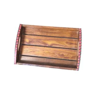 Wooden Serving Trays for Serving Delicious Food and Dessert in Hotels Restaurants and Home Kitchen Serving Usage Decorating