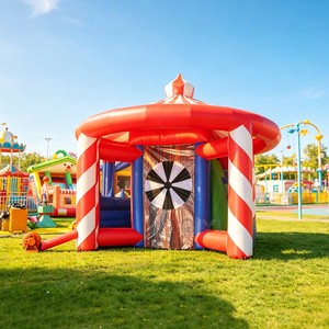 3 in 1 Festival Inflatable Toss Game Party Rental Equipment for Events-Interactive Carnival Combined Games