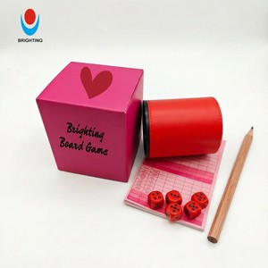 Shaker Scorecard Bar Game Set Portable Luxury Custom Logo Dice&Dice Cup Game Set for Weddings or Birthdays Board Game