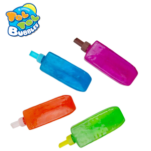 Summer Ice Cream Shaped Bubble Toy Colorful Outdoor Kids Soap Bubbles Safe Non Toxic For Sensory Play Birthday Party Favor