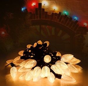 Addressable Waterproof C9 Bulbs String Lights 5V SK9822 50led 20ft Yard Party Home Wreath Garland Christmas Decoration Light